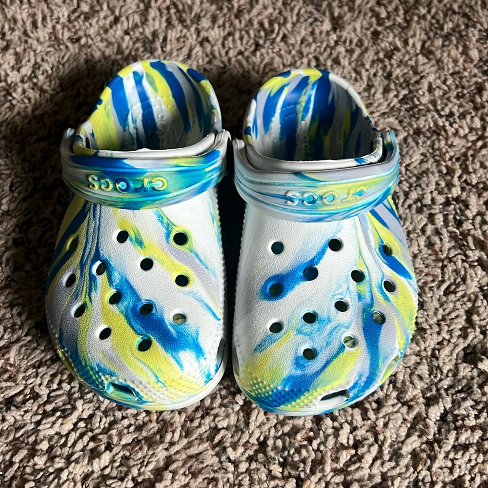 Tie Dye Crocs 10c